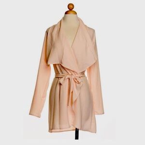 Timing Brand Waist Tie Jacket Mocha color